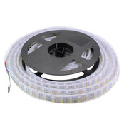 Dubbele LED strip 60x5050 LED 19W 1200 Lm/meter 24VDC IP65 RGBW 5m rol