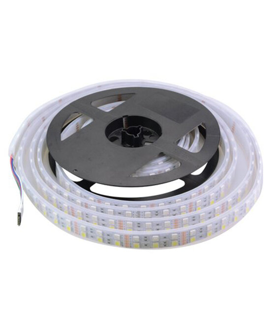 Dubbele LED strip 60x5050 LED 19W 1200 Lm/meter 24VDC IP65 RGBW 5m rol