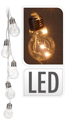 LED Gloeilamp partyverlichting - 15 LED decoratieve verlichting op batterij