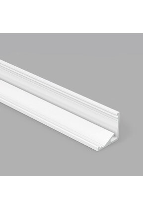 Wit LED hoekprofiel met opaal afdekking 16,5 mm x 16,5 mm - C12WIT