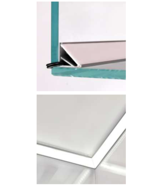 Wit LED hoekprofiel 2 meter met opaal afdekking 16,5 mm x 16,5 mm - C12WIT