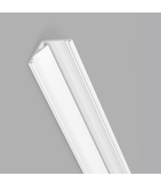 Wit LED hoekprofiel 2 meter met opaal afdekking 16,5 mm x 16,5 mm - C12WIT