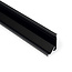 LED profielen Luksus Zwart LED hoekprofiel 2 meter met opaal afdekking 16,5 mm x 16,5 mm - C12ZWART