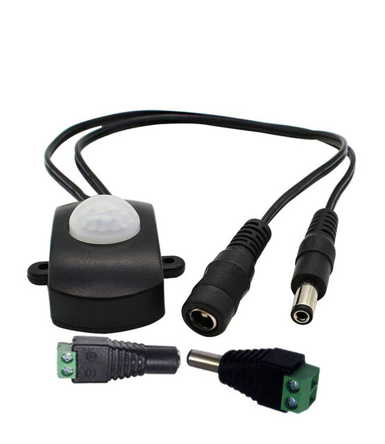 PIR bewegingssensor instelbaar voor LED - zwart