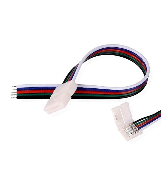 12mm RGBW / RGBWW LED strip verbindingsstuk met draad 1 zijdig - IP20