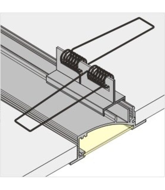 Gyproc klem t.b.v. LED profiel F8