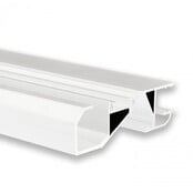 Wit LED inbouw profiel 2 meter met schuin vlak 18,8 mm x 65 mm F6WIT