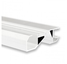 Wit LED inbouw profiel 2 meter met schuin vlak 18,8 mm x 65 mm F6WIT