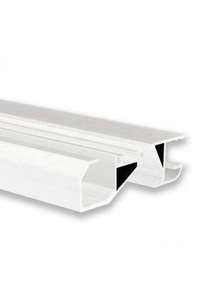 Wit LED inbouw profiel 2 meter met schuin vlak 18,8 mm x 65 mm F6WIT