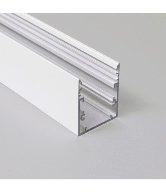 Wit LED XXL profiel inclusief klikafdekking 53 mm x 53 mm - XL53WIT