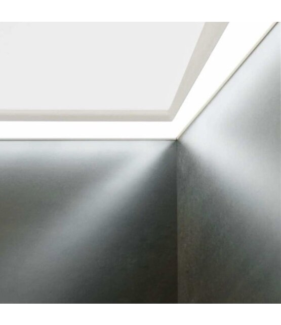 LED plafond profiel 2 meter met afdekking 55 mm x 23 mm - FRAME14WIT -Wit