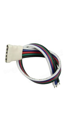 RGBW / RGBWW LED strip verbindingsstuk met draad 12mm female