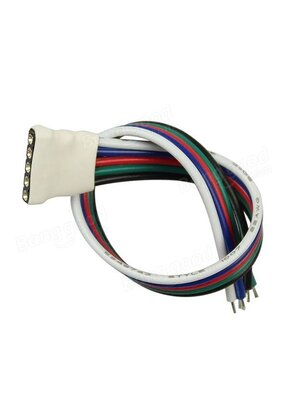 RGBW / RGBWW LED strip verbindingsstuk met draad 12mm female