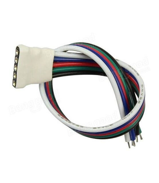 RGBW / RGBWW LED strip verbindingsstuk met draad 12mm female