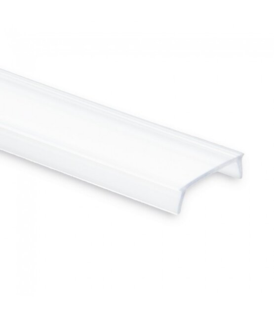 6 meter Losse LED profiel klikafdekking - Opaal - 12,4mm 01, 02, 03, 08, stuc100, stuc200, gips100, gips200