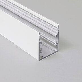 Wit LED XXL profiel 1 meter met afdekking 53 mm x 53 mm - XL53WIT