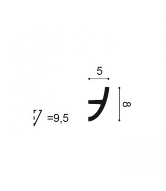 LED sierlijst 2 meter - C373WIT - 8 x 4,9 CM