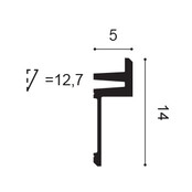 LED sierlijst 2 meter - C382WIT - 14 x 5 CM