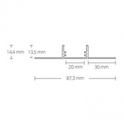 LED gips profiel 2 meter extra breed GIPS05.C1ALU