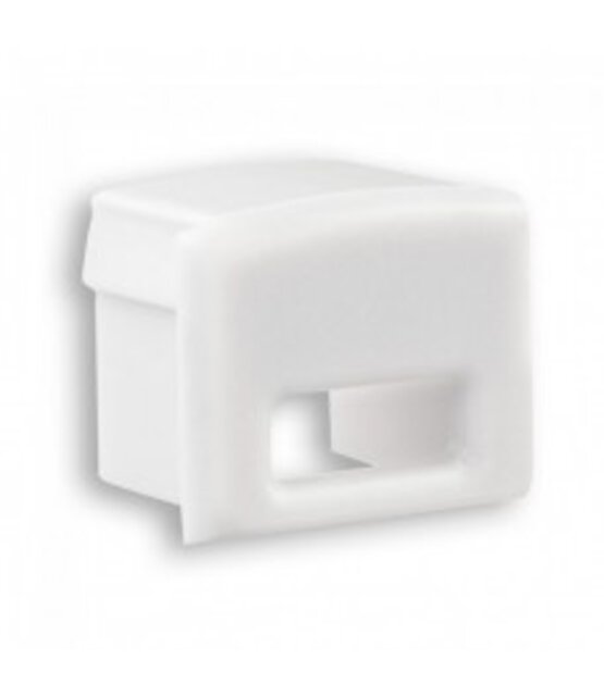 Eindkap voor LED profiel met kabeldoorvoer - SLIM200WIT