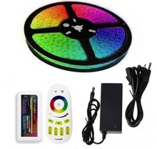 PRO complete RGB LED strip set 14,4W 1280LM p/m IP20 12vdc - 5 meter