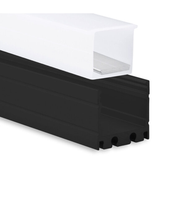Waterdicht LED profiel 2 meter 15 mm x 19,02 mm - 18.1ZWART.H20