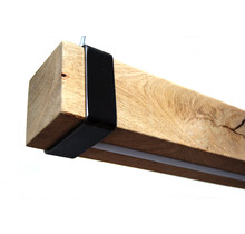 LED eikenhouten hanglamp - 200cm -  Dual White - 2700k - 6500k