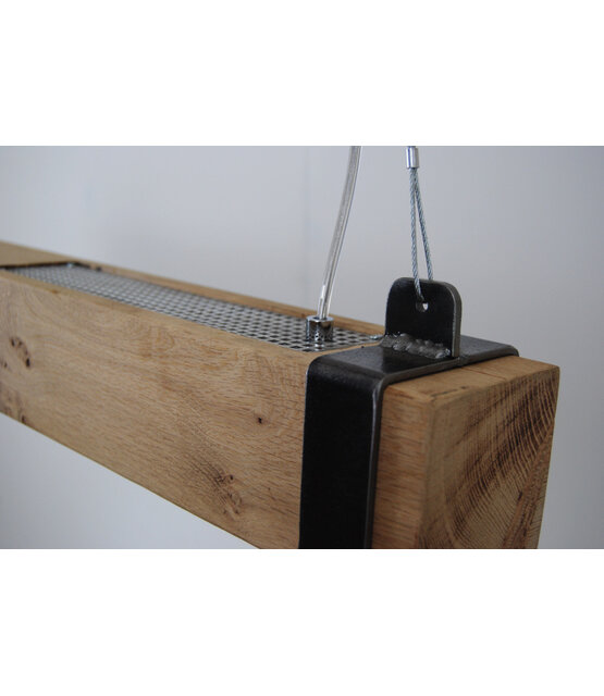 LED eikenhouten hanglamp - 120cm - LED strip