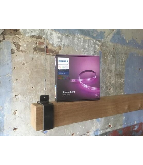 LED eikenhouten hanglamp - 150cm - LED strip