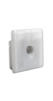 Eindkap voor LED profiel met kabeldoorvoer 18.1ALU.H20 18.1ZWART.H20 18.1WIT.H20