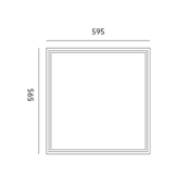 LED paneel - Koud wit - 6000 kelvin - 60x60 cm