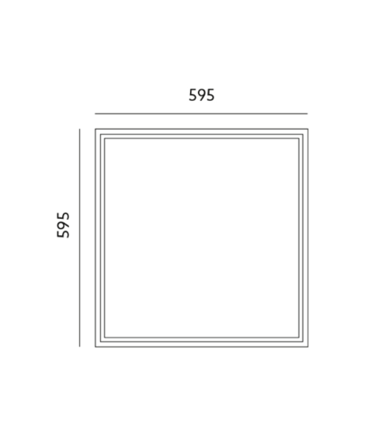 LED paneel - Koud wit - 6000 kelvin - 60x60 cm