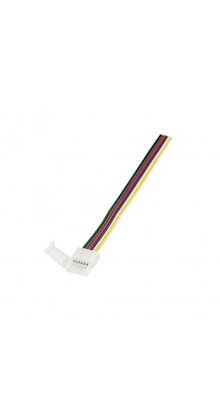 12mm RGBCCT LED strip connector 1 zijdig – soldeervrij – klik connector – 12mm tot 60 LED's - IP20