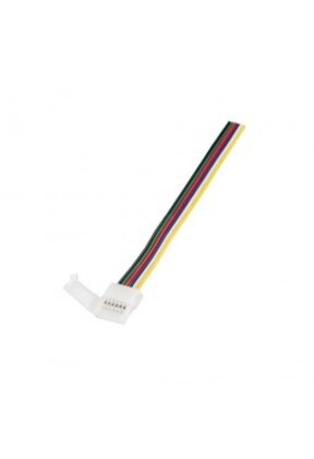 12mm RGBCCT LED strip connector 1 zijdig – soldeervrij – klik connector – 12mm tot 60 LED's - IP20
