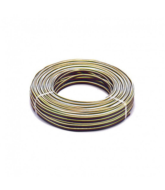 RGBCCT Kabel 6-polig, YZWL 4x0,35mm - 22AWG - 1 meter tot 600 meter