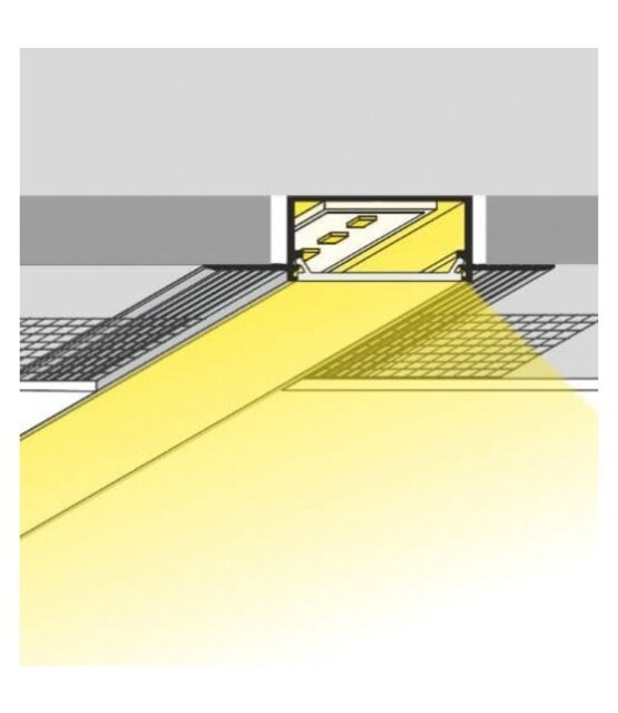 Trimless LED stucprofiel inclusief klikafdekking 33,4 mm x 15,9 mm - XL29TrimlessALU
