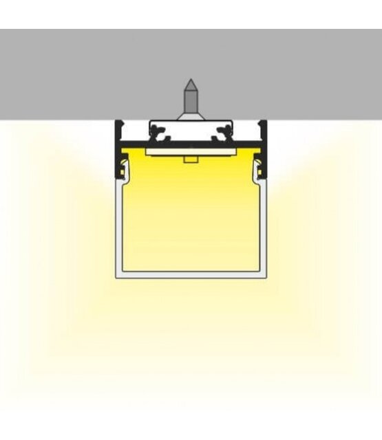 LED profiel 2 meter met afdekking 33,40 mm x 33,40 mm - PN33ALU.C3 - 2 meter