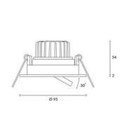 LED inbouwspot - kantelbaar - 13W 4000k natuurlijk wit