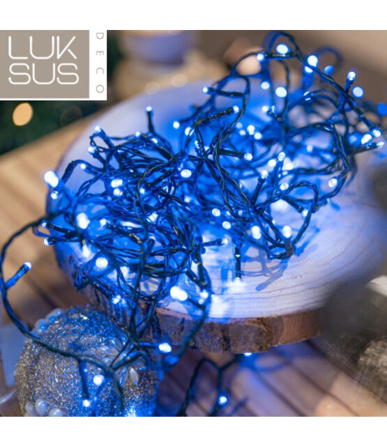 Kerstverlichting blauw 200 LED lampjes - 15 meter - IP44 voor binnen en buiten – LUKSUS