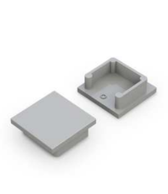 Eindkap voor LED profiel zonder kabeldoorvoer 20ALU