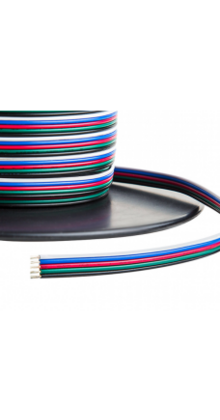 RGBW Led Kabel 5-polig, 5x0,56mm2 - 50 meter