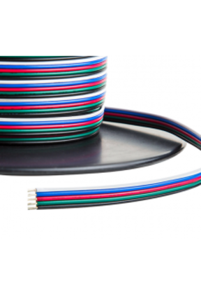 RGBW Led Kabel 5-polig, 5x0,56mm2 - 50 meter