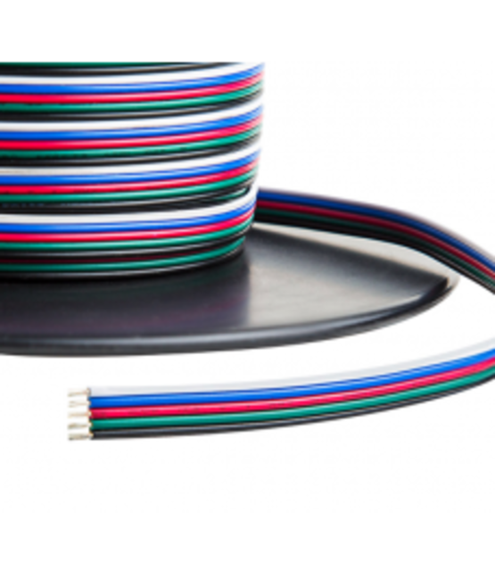 RGBW Led Kabel 5-polig, 5x0,56mm2 - 50 meter