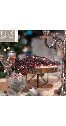 Kerstverlichting rood 320 LED lampjes - 32 meter met 8 functies - IP44 voor binnen en buiten – LUKSUS