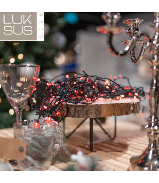 Kerstverlichting rood 320 LED lampjes - 32 meter met 8 functies - IP44 voor binnen en buiten – LUKSUS