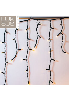 10 meter x 0,4 meter - IJspegel kerstverlichting 100 LED’s – zwarte kabel - professioneel - IP65 waterdicht - LUKSUS