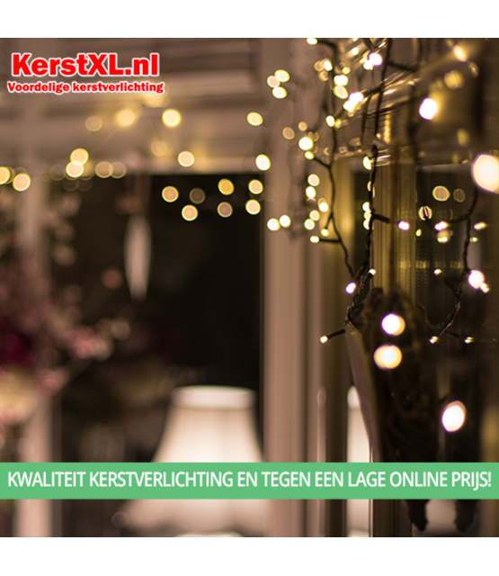 10 meter x 0,4 meter - IJspegel kerstverlichting 100 LED’s – zwarte kabel - professioneel - IP65 waterdicht - LUKSUS