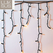 18 meter x 0,4 meter - IJspegel kerstverlichting 100 LED’s – zwarte kabel - professioneel - IP65 waterdicht - LUKSUS