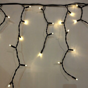 18 meter x 0,4 meter - IJspegel kerstverlichting 100 LED’s – zwarte kabel - professioneel - IP65 waterdicht - LUKSUS