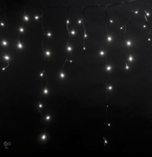 2 meter x 0,4 meter - starterset - IJspegel kerstverlichting 100 LED’s – zwarte kabel - professioneel - IP65 waterdicht - LUKSUS